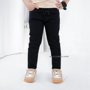 Lily And Clark Celana Jeans Anak Laki-Laki Panjang Basic Warna Hitam JB03 Bold V2