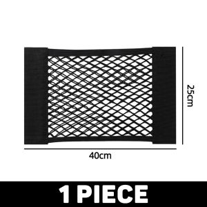 กระเป๋าเก็บที่เก็บของตาข่ายติดรถยนต์ที่เก็บของตาข่ายรถสำหรับหลังเบาะถังน้ำพับได้พกพาได้อุปกรณ์จัดระเบียบเก็บของความจุความสูงในรถยนต์แบบติดตีนตุ๊กแก