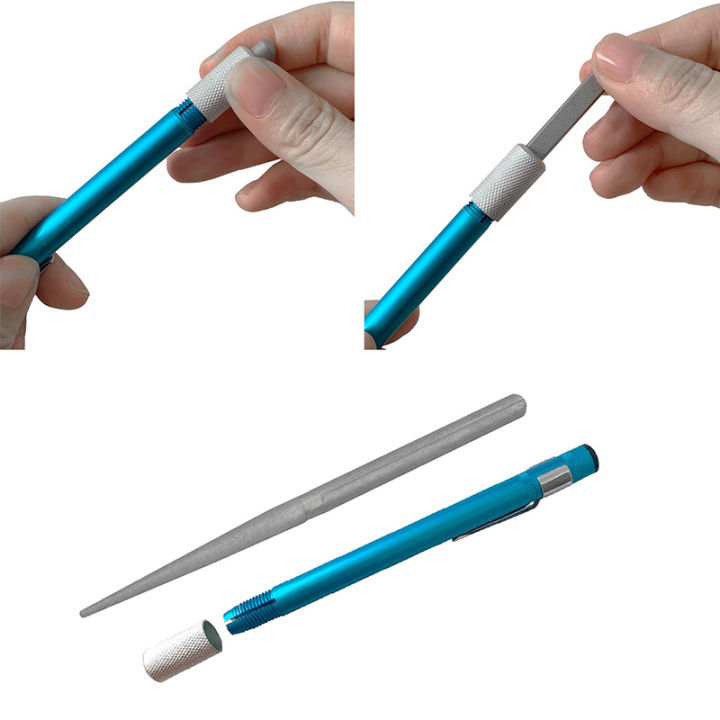 Hang qiao shopMultifunctional 3in1 Diamond Grit Sharpener Pen File Hunting  chen Knife Fish Hook Tool