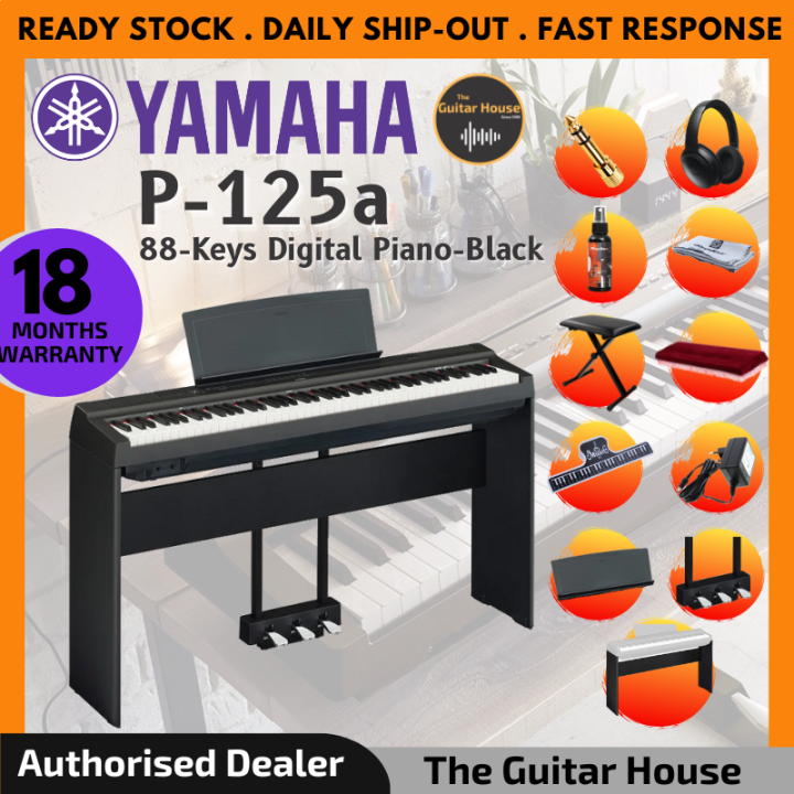 Yamaha P-125a 88-keys Digital Piano - Black 