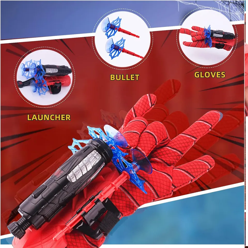 Alphar Toys Avengers Spiderman Iron Man Gloves with Disc Wrist