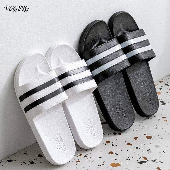 Stripes Women Slippers Simple Summer Home Slides Non slip Trend