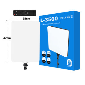 24 นิ้ ไฟถ่ายรูป ไฟไลฟ์สด ไฟสตูดิโอ Studio LED Panel Light 3200K- 6000K พร้อมรีโหมด Photography Continuous Lighting Kits