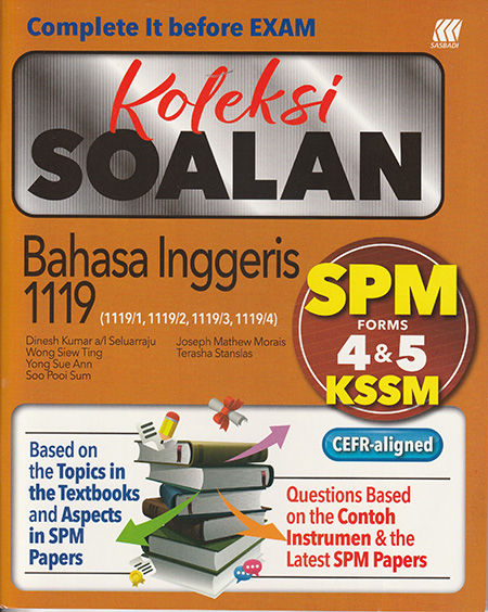 Koleksi Soalan Bahasa Inggeris 1119 Spm Lazada