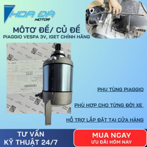Mô Tơ Đề/ Củ Đề/ Motor Đề Xe Piaggio Vespa 3V 3VIget Chính Hãng Vespa Sprint Primavera Liberty Medley GTS LX...