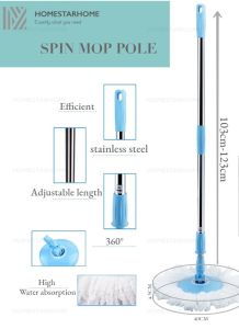 🔥Happy Mop Set🔥360°Rotating Quick Drying Double Bucket-Flat Sponge Mop-Household Cleaning