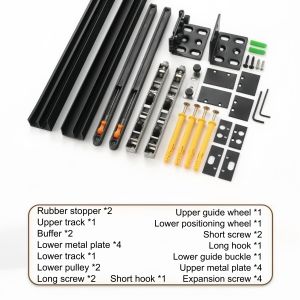 Invisible Sliding Door Track Floating Back Hidden Rail Soft Close for Barn Doors
