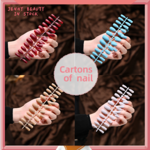 【Free Glue】24Pcs Fake Nails set With Glue DIY French Nail Art Ballerin fake nails with glue COD