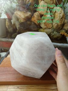 Quả Cầu 12 Mặt Quả Cầu Đa Giác 12 Mặt Thach Anh Trắng tự nhiên loại lớn (55 kg) - Đá Phong Thủy
