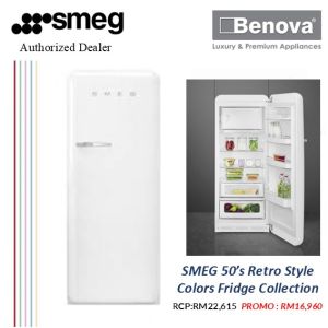 Smeg 50’s Retro Style Refrigerator With Ice Compartment FAB28