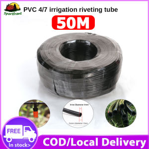 [Local Delivery] 50M Drip Irrigation Hose 4 7 Water Systems Garden Hoses PVC Drip Irrigation Pipes Automatic Plant Watering Tube