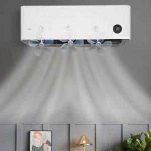 3Pcs Air Vent Deflector Suction Cup Adjustable Angle Air Conditioner Anti Direct Blowing Exhaust Fan