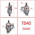 TD40 Carburetor Fit For Lawn Mower TD40 FD40 TD43 TD48 CG400 Kit for Kawasaki Kaaz Fujihama Nitto Fujistar. 