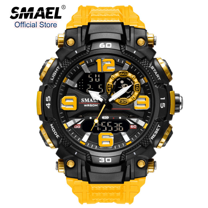 SMAEL Top Brand Luxury Men's Sport Watches Fashion Military LED