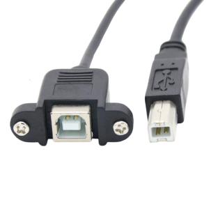 USB2.0 Loại B đầu đực sang Loại B nữ Cáp máy in Cáp nối cho cao dữ liệu tốc độ chuyển giao với thiết kế đế gắn bảng