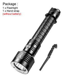 ASAFEE D812A Night Diving Flashlight 1500LM XHP70 LED IPX8 Underwater Fishing Torch Dual 26650/18650 Battery Powered Lanyard Scuba Flashlight