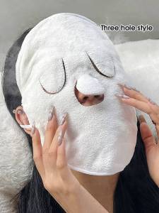 [SG SELLER]Hot compress towel hanging ear soft skin-friendly steam heating cold hot compress face towel wet compress irrigation face towel