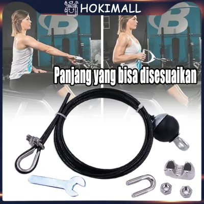 Adjustable Kabel Sling Gym 100inch Tali Kabel Gym Heavy Duty Bahan Baja Untuk Rumah