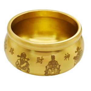 Kim loại cornucopia Thần Tài kho báu bát trong nhà Lư Hương văn phòng nhà cửa Fengshui trang trí