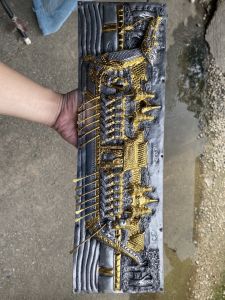 เรือสุพรรณหงส์ ลงทอง ดุลโลหะ พร้อมกรอบรูป มีกรอบใส่ให้ หรือจะเอาแค่แผ่นเปล่าก็ได้ งานหัตถศิลป์ แฮนเมด สินค้าotop สินค้าประจําชาติ