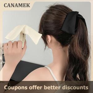 【 CANAMEK 】 New Korean Bow Banana Hair Clip Claw Girls Ribbon Clips Hairpin Hair Accessories Headwear Women
