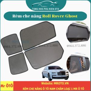 Rèm Che Nắng Xe Rolls Royce Ghost-Hàng Loại 1 Mr Ô Tô vải dày chống nắng tốt dễ lắp đặt vừa khít - Đế nhựa