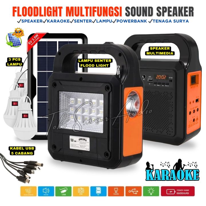 Solar Light Lampu Panel Surya Speaker Bluetooth Radio Full Bass