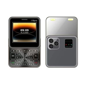 Mới i19 Pro Square Slip Clasp Mini Điện thoại di động 2.4 inch Dual SIM 2G GSM Camera FM Bluetooth Mở khóa Nút Chức năng Điện thoại