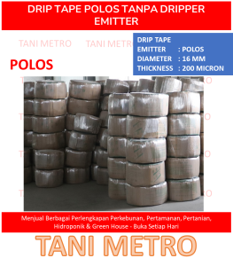 GROSIR !!! 1000 meter (1 ROLL) Selang Drip Tape 16 mm Emitter spacing 10 cm 15 cm 20 cm 25 cm30 cm 40 cm 50 cm 60 cm polos (tanpa lubang).