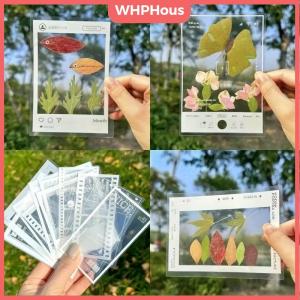 WHPHous 20PCS Transparent Plastic Specimen Bookmarks Frames for Pressed Leaves DIY Scrapbook Making Educational Botanical Gifts