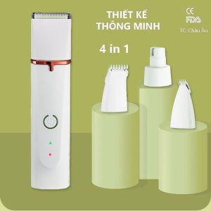 Tông Đơ Cắt Lông Chó Mèo Đa Năng 4 trong 1 Kéo Tỉa Lông Chó Mài Móng Chân Chó Mèo Kiêm Tỉa Lông Bàn Chân Thú cưng