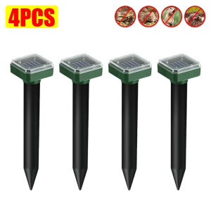 Dizoey 8PCS Solar Powered Repellent Ultrasonic Sonic Mole Pest Rodent Repeller Yard Outdoor Lamp Backyard Farmland Mouse Repellers