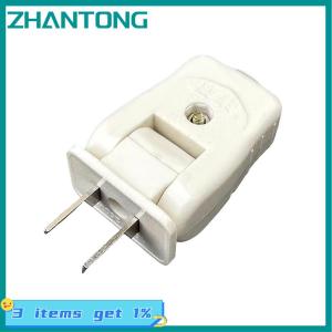 ZHANTONG 1 5PCS Home Socket DIY Accessories 180 Degree Rotary Power Plug American Connection With Two Flat Foot Joint