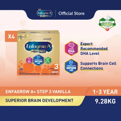 [Bundle of 4] Enfagrow A+ Step 3 (1Y+) Vanilla Milk Formula Powder (2.32kg x 4)