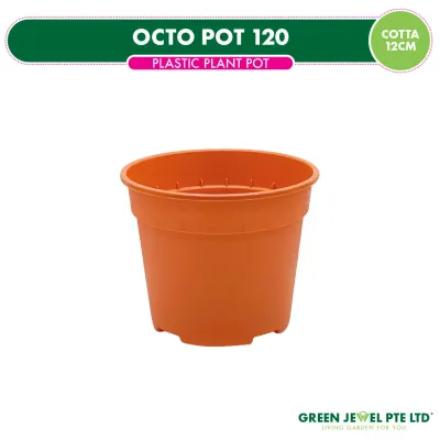 OCTO Plastic Plant Pot 12cm Variety Colours