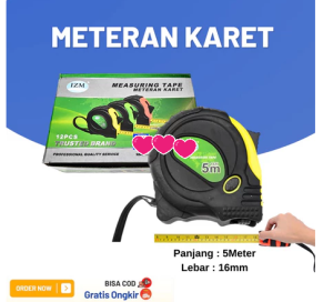 Meteran tukang 5 meter / Meteran gulungan roll pengukur panjang