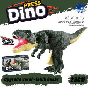 Tekan Pistol Dinosaurus/Menekan Mainan Goyangkan Kepala Dan Raung Dinosaurus/Mainan Dinosaurus Bersuara Dan Ringan/Model Tyrannosaurus Rex Berayun Multi-sendi Besar/Mainan Dinosaurus Akan Menggigit/Permainan Lnteraktif