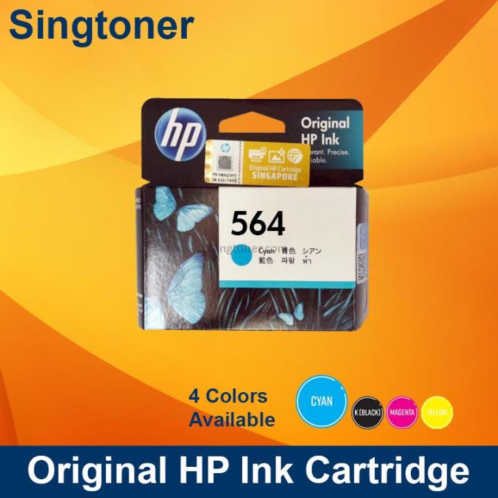[Original] HP 564 Black Cyan Magenta Yellow Ink Cartridge for deskjet 3070a 3520 OfficeJet 4610 4620 Photosmart 5510 5520 6510 6520 7510 7520 B109a B109n B110a B8550 C5380 C6375 C6380 D5460 B209A B210A C309A C309G C310A C410A C510A  hp564 564