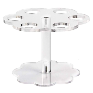 Compact Round Kitchen Organizers With 6 Spots For Spice Bottles High Quality Acrylic Materials Easy Wipe Cleaning Front Practical