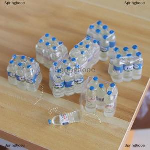 [COD] Springhooe ขวดน้ำแร่จำลองขนาดเล็กทำจากเรซิน1:12บ้านตุ๊กตาของขวัญสำหรับเด็กของเล่นตกแต่งบ้าน