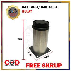 Kaki Sofa / Kaki Lemari Kotak / Bulat Stainless SS 201 8 cm.. Free Skrup