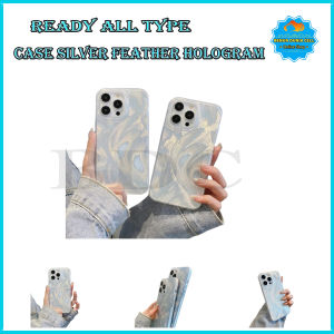 CASE SILVER FEATHER HOLOGRAM INFINIX HOT 10 PLAY 11 PLAY HOT 30 30i 30 PLAY HOT 40 40i 40 PRO HOT 50i SMART 9 9 HD FEATHER HOLOGRAM - BDC