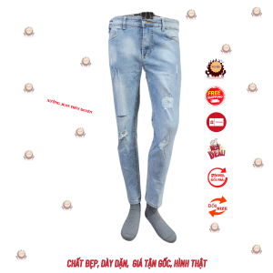 QUẦN JEAN NAM RÁCH XANH 9292 phong cách thời trang mới CHẤT CO GIÃN CÓ SIZE ĐẠI quần bò nam đại trẻ trung dáng ôm quần dài nam có sai đại