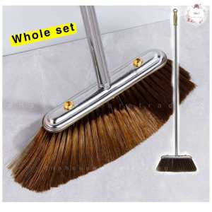 🇲🇾 [SET] Stainless Steel Handle Stick Non-stick Hair Broom Wet Dry Durable Penyapu Tahan Lama 不锈钢干湿俩用扫把包棍