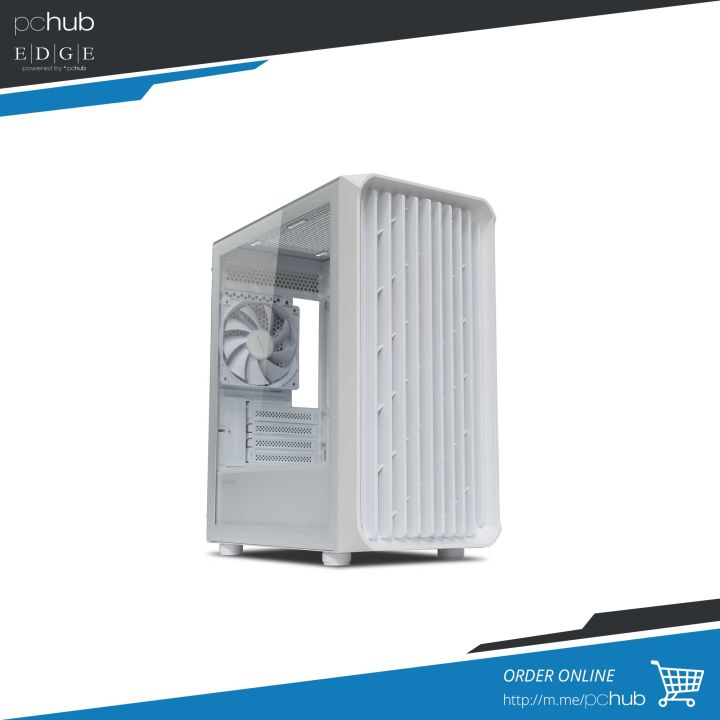 PChub | Tecware Flow M TG, white, mATX, 4x120mm, pn: TWCA-FLOWM-WH