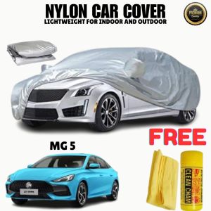 Waterproof Nylon Car Cover for MG 5 Portable & Easy to Use Cover for Sedan Cars With Clean Cham