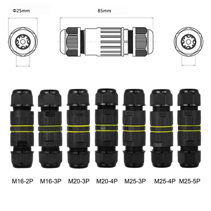 Ip68 Waterproof Cable Connector 2345 Pin Electrical Sealed Retardant Ac Junction Box Wire 9579