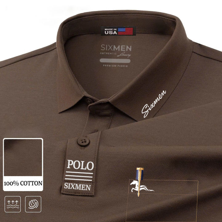 Áo Thun Polo Nam Ngắn Tay SIXMEN Dòng Cao Cấp Vải Cá Sấu Sang Trọng, Lịch Lãm Quý Ông - TTN12