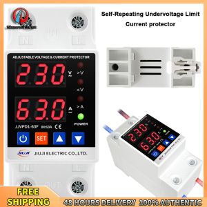 Winnereco Premium 63A 220V Over Under Voltage Protector with Dual Digital Screen Adjustable Voltage Safety Device