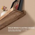 Emfogo Floating Shelves Wall Mounted, 16.9x4.3 inci Farmhouse Wood Wall Shelf Ledge Floating Shelf Set 3 untuk Entryway, bilik tidur, dapur, bilik mandi (Rustic Brown). 